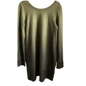 Green ombre sweater dress with v-back detail (L)